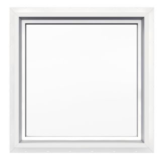 JELD WEN 24 in x 24 in V4500 Series White Double Pane Square New Construction Fixed Geometric Window