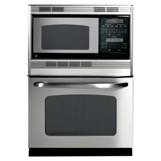 GE 29.75 in Self Cleaning Microwave Wall Oven Combo (Stainless Steel)