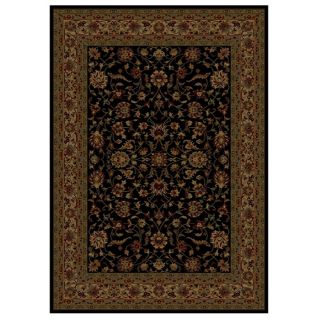 Shaw Living Palace Kashan 7 ft 8 in x 10 ft 9 in Rectangular Black Transitional Area Rug
