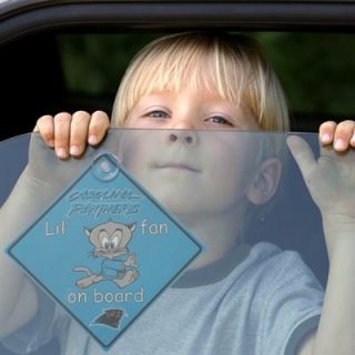 Carolina Panthers Lil Fan On Board Car Sign