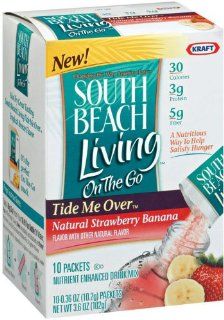 60 Packs South Beach Living Drink Mix Strawbrry Banana  Drink Packets  Grocery & Gourmet Food