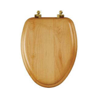 Mayfair Natural Reflections Natural Oak Wood Elongated Toilet Seat