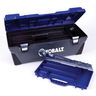 Kobalt 26 in Lockable Blue Plastic Tool Box