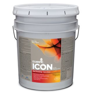 Olympic 619 fl oz Exterior Semi Gloss White Latex Base Paint with Mildew Resistant Finish