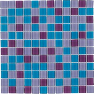 Elida Ceramica Pop Blue Glass Mosaic Square Indoor/Outdoor Wall Tile (Common 12 in x 12 in; Actual 11.75 in x 11.75 in)
