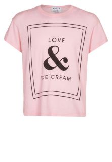 Wildfox   LOVE & ICE CREAM   Print T shirt   pink