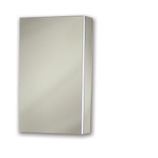 Broan Metro Deluxe 15 in x 35 in Frameless Metal Surface Mount and Recessed Medicine Cabinet