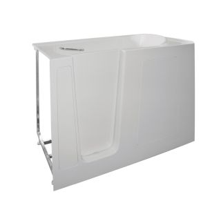 Total Care in Bathing BS Series 60 in L x 32 in W x 47 in H White Gelcoat/Fiberglass Rectangular Walk In Bathtub with Left Hand Drain