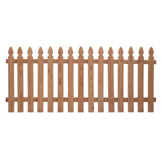 Western Red Cedar Gothic Wood Fence Panel (Common 4 ft x 8 ft; Actual 3.5 ft x 8 ft)