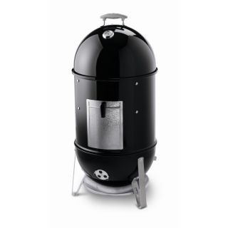 Weber Smokey Mountain Cooker Smoker 41 in H x 19 in W 481 sq in Black Porcelain Enameled Charcoal Vertical Smoker