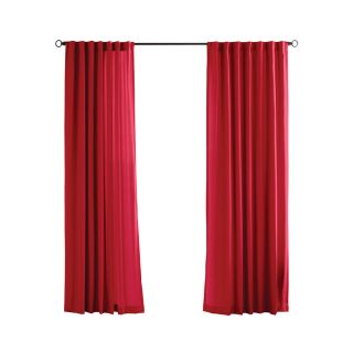 Solaris 96 in L Red Canvas Solid Outdoor Window Sheer Curtain