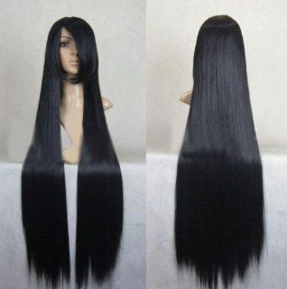 Japanese Anime Long Black Straight Cosplay Wig Ml120  Hair Replacement Wigs  Beauty