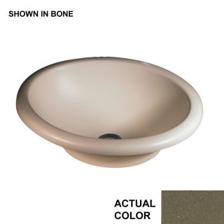 Swanstone Acorn Solid Surface Oval Bathroom Sink with Overflow