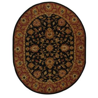 Safavieh Heritage 7 ft 6 in x 9 ft 6 in Oval Black Transitional Wool Area Rug