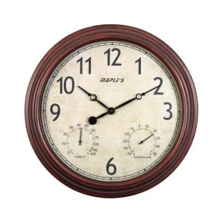 Maples 16 in Standard/Arabic Numeral Copper Wall Clock