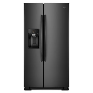 Maytag 26.5 cu ft Side by Side Refrigerator (Black) ENERGY STAR