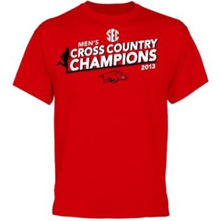 Arkansas Razorbacks 2013 SEC Mens Cross Country Champions T Shirt   Cardinal