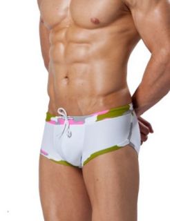 INTOUCH Mens Swimwear Trunk Boxer Brief Swimsuit 8100348 (XL(34 36")) at  Mens Clothing store
