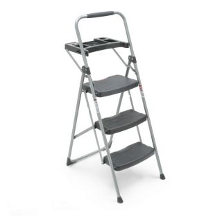Werner 3 Step Steel Step Stool with Tray