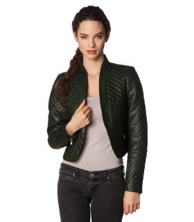 Patago   Leather jacket   dark green
