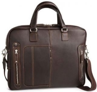 Hermosa Leather Slim Multi Pocket Brief   Cafe Computers & Accessories