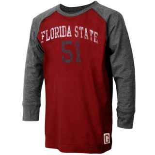 Florida State Seminoles (FSU) Youth Dane Raglan T Shirt   Garnet/Ash