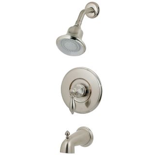 Pfister Catalina Brushed Nickel 1 Handle Bathtub and Shower Faucet Trim Kit with Multi Function Showerhead