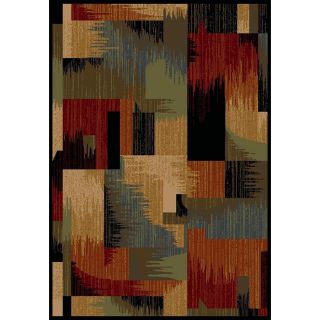 Shaw Living Wood Blocks 5 ft 5 in x 7 ft 8 in Rectangular Multicolor Transitional Area Rug