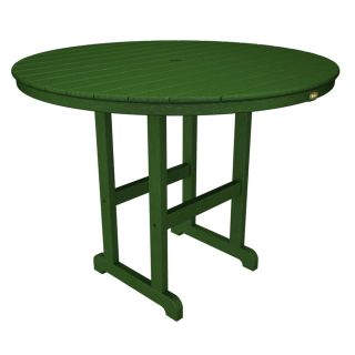 Trex Outdoor Furniture Monterey Bay 48 in Rainforest Canopy Round Plastic Patio Bar Height Table