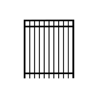 Black Galvanized Steel Fence Gate (Common 72 in x 48 in; Actual 70 in x 45 in)