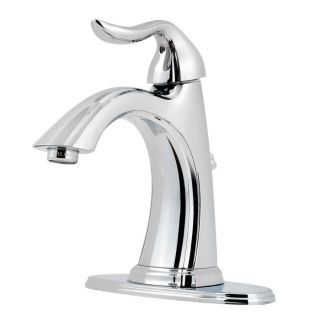 Pfister Santiago Polished Chrome 1 Handle 4 in Centerset WaterSense Bathroom Sink Faucet (Drain Included)