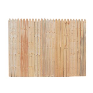 Spruce Stockade Wood Fence Picket Panel (Common 6 ft x 8 ft; Actual 6 ft x 8 ft)