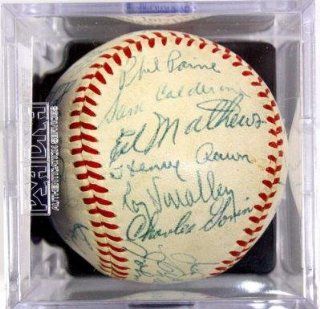 Autographed Hank Aaron Baseball   1954 Team Graded Psa dna 7 5   Autographed Baseballs  Sports & Outdoors