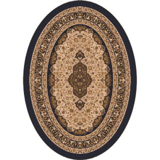 Milliken Tiraz 3 ft 10 in x 5 ft 4 in Oval Brown Transitional Area Rug