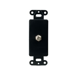 Cooper Wiring Devices 1 Gang Black Coax Thermoplastic Wall Plate