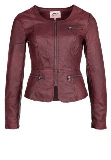 ONLY   PERFECTO   Leather jacket   red