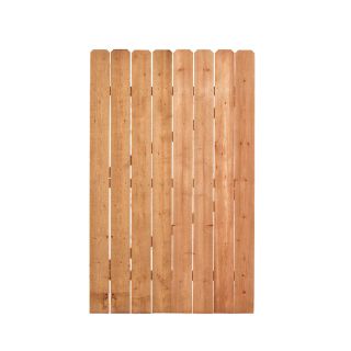 Pine Dog Ear Pressure Treated Wood Fence Gate (Common 6 ft x 4 ft; Actual 6 ft x 4 ft)