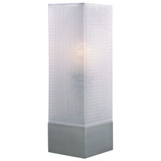 Lite Source 15 in Polished Steel Accent Lamp with Paper Shade