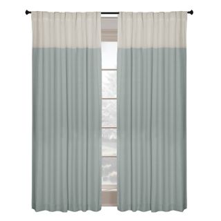 allen + roth Project Trio 84 in L Solid Blue Back Tab Curtain Panel