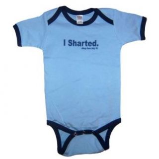 Baby Infant Along Came Poly I SHARTED One Piece Outfit, 0 3 Months, Blue Clothing