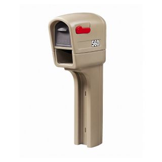 Step 2 MailMaster 12 1/2 in x 51 in Plastic Stone Gray Post Mount Mailbox