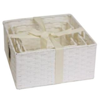 12 in W x 6 in H x 12 in D Woven Cord Square Basket