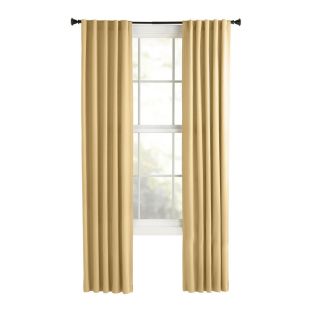 Style Selections Bernard 84 in L Solid Yellow Back Tab Curtain Panel