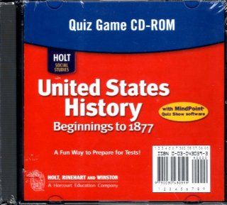 Holt United States History Quiz Game Grades 6 9 Beginnings to 1877 RINEHART AND WINSTON HOLT 9780030430596 Books