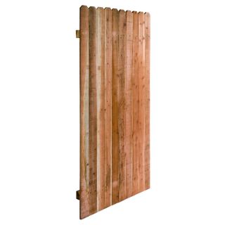 Western Red Cedar Dog Ear Wood Fence Gate (Common 6 ft x 3 ft; Actual 6 ft x 3 ft)