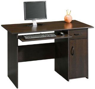 Beginnings Computer Desk with CPU Storage Tower in Cinnamon Cherry   Home Office Desks