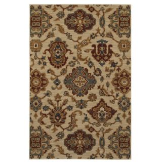 Mohawk Home Select Versailles 5 ft 3 in x 7 ft 10 in Rectangular Beige Transitional Area Rug