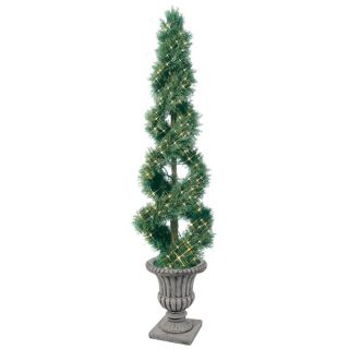 GE 6 ft Indoor/Outdoor Spiral Pre Lit Decorative Specialty Tree with 250 Count Clear Lights