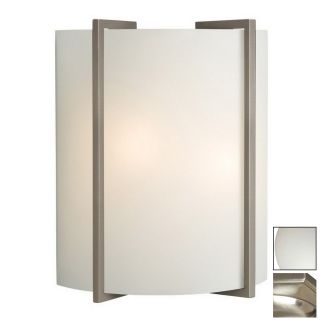 Galaxy 10 in W 1 Light Brushed Nickel Pocket Hardwired Wall Sconce