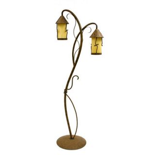 Creative Creations 66 in Rustic Wrought Iron Indoor Floor Lamp with Shade